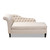 Baxton Studio Florent Modern and Contemporary Beige Fabric Upholstered Black Finished Chaise Lounge