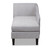 Baxton Studio Florent Modern and Contemporary Gray Fabric Upholstered Black Finished Chaise Lounge
