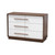 Baxton Studio Mette Mid-Century Modern Two-Tone White and Walnut Finished 6-Drawer Wood Dresser