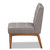 Baxton Studio Sanford Mid-Century Modern Gray Fabric Upholstered and Walnut Brown Finished Wood Dining Chair