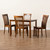 Baxton Studio Erion Modern and Contemporary Walnut Brown Finished Wood 5-Piece Dining Set