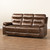 Baxton Studio Beasely Modern and Contemporary Distressed Brown Faux Leather Upholstered 3-Seater Reclining Sofa