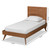 Baxton Studio Jiro Mid-Century Modern Walnut Brown Finished Wood Twin Size Platform Bed