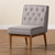 Baxton Studio Riordan Mid-Century Modern Gray Fabric Upholstered and Walnut Brown Finished Wood Dining Chair