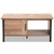 Baxton Studio Vaughan Modern and Contemporary Two-Tone Rustic Oak Brown and Black Finished Wood Coffee Table