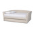Baxton Studio Delora Modern and Contemporary Beige Fabric Upholstered Queen Size Daybed with Roll-Out Trundle Bed