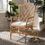Baxton Studio Delta Modern and Contemporary Natural Finished Rattan Armchair with White Cushion