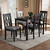 Baxton Studio Cherese Modern and Contemporary Grey Fabric Upholstered Espresso Brown Finished 5-Piece Wood Dining Set