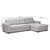 Baxton Studio Langley Modern and Contemporary Light Grey Fabric Upholstered Sectional Sofa with Right Facing Chaise