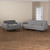 Baxton Studio Allister Mid-Century Modern Light Grey Fabric Upholstered 2-Piece Living Room Set