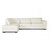 Baxton Studio Orland White Leather Modern Sectional Sofa Set with Left Facing Chaise