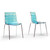 Baxton Studio Marisse Blue Plastic Modern Dining Chair (Set of 2)