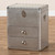 Baxton Studio Serge French Industrial Silver Metal 2-Drawer Accent Storage Cabinet