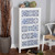 Baxton Studio Alma Spanish Mediterranean Inspired White Wood and Blue Floral Tile Style 5-Drawer Accent Storage Cabinet