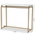 Baxton Studio Renzo Modern and Contemporary Brushed Gold Finished Metal Console Table with Faux White Marble Tabletop