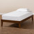 Baxton Studio Lucina Mid-Century Modern Walnut Brown Finished Twin Size Platform Bed Frame