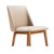 Baxton Studio Lavin Mid-Century "Walnut" Light Brown/Beige Faux Leather Dining Chair (Set of 2)
