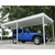 Arrow Freestanding Carport/Patio Cover, 10x10 - Hot Dipped Galvanized Steel with Vinyl Coating, Eggshell Finish, and Flat Roof
