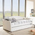 Baxton Studio London Modern and Contemporary White Faux Leather Arched Back Sofa Twin Daybed with Roll-Out Trundle Guest Bed