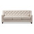 Baxton Studio Arcadia Modern and Contemporary Light Beige Fabric Upholstered Button-Tufted Living Room 3-Seater Sofa