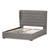 Baxton Studio Penelope Modern and Contemporary Light Grey Fabric Queen Size Gas-Lift Platform Bed