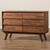 Baxton Studio Sierra Mid-Century Modern Brown Wood 6-Drawer Dresser