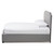 Baxton Studio Aubrianne Modern and Contemporary Grey Fabric Upholstered King Size Storage Bed