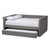 Baxton Studio Alena Modern and Contemporary Grey Fabric Upholstered Full Size Daybed with Trundle
