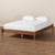 Baxton Studio Colette French Bohemian Ash Walnut Finished Wood Queen Size Platform Bed Frame