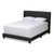 Baxton Studio Lisette Modern and Contemporary Charcoal Grey Fabric Upholstered Queen Size Bed