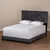 Baxton Studio Candace Luxe and Glamour Dark Grey Velvet Upholstered Queen Size Bed