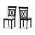 Baxton Studio Rosie Modern and Contemporary Gray Fabric Upholstered and Espresso Brown Finished Dining Chair Set of 2