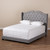 Baxton Studio Aden Modern and Contemporary Grey Fabric Upholstered King Size Bed