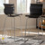 Baxton Studio Giorgio Modern and Contemporary Black Faux Leather Upholstered Chrome-Finished Steel Bar Stool Set