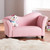 Baxton Studio Felice Modern and Contemporary Pink Faux Leather Kids 2-Seater Loveseat