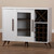 Baxton Studio Pietro Mid-Century Modern White and Brown Finished Wine Cabinet