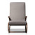 Baxton Studio Kaira Modern and Contemporary Gray Fabric Upholstered and Walnut-Finished Wood Rocking Chair