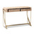 Baxton Studio Lafoy Modern and Contemporary Natural Brown Finished Wood and Gold Finished 2-Drawer Console Table