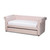 Baxton Studio Mabelle Modern and Contemporary Light Pink Velvet Upholstered Daybed with Trundle