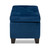 Baxton Studio Michaela Modern and Contemporary Navy Blue Velvet Fabric Upholstered Storage Ottoman