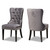 Baxton Studio Remy Modern Transitional Grey Velvet Fabric Upholstered Espresso Finished 2-Piece Wood Dining Chair Set