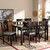 Baxton Studio Lenoir Modern and Contemporary Grey Fabric Upholstered Espresso Brown Finished Wood 7-Piece Dining Set