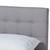 Baxton Studio Devan Mid-Century Modern Light Gray Fabric Upholstered Walnut Brown Finished Wood Queen Size Platform Bed