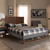 Baxton Studio Allegra Mid-Century Modern  Grey Fabric Upholstered and Ash Walnut Brown Finished Wood Full Size Platform Bed