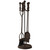 5-Piece Fire Tool Set with Ball Handles in Bronze