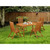 East West Furniture 5 Piece Patio Dining Set in Natural Oil Finish  - CMCN5NC5N