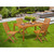 East West Furniture 5 Piece Patio Dining Set  in Natural Oil Finish - CMDK5CWNA