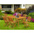 East West Furniture 7 Piece Patio Dining Set in Natural Oil Finish  - DECM7CANA