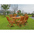 East West Furniture 7 Piece Patio Dining Set in Natural Oil Finish  - DICM72CANA