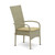 East West Furniture Wicker Patio Chairs with Beige Cushion Set of 2- Natural Linen Finish - OSLC103A